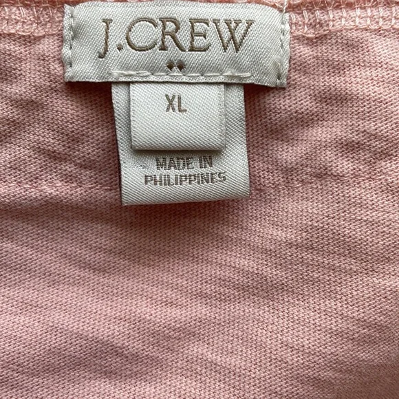 J Crew Light Peach Crochet Trim Tank Top, Size XL - Picture 4 of 6